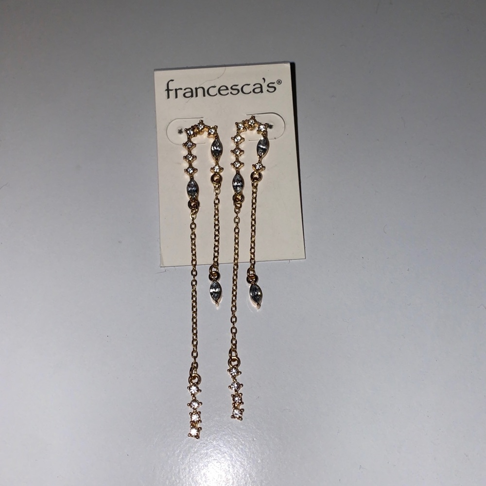 Baby blue dangle earrings